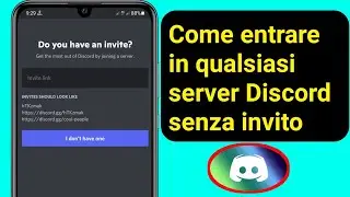 Nuovo! Come entrare in un server Discord senza invito 2022 || Come entrare in Discord Server