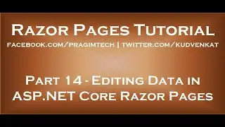 Editing data in asp net core razor pages