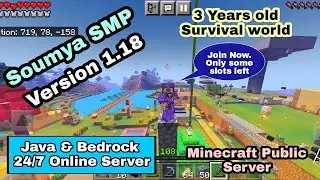 Join My Minecraft Server | Minecraft Public SMP | Java & Bedrock 24/7 online | Version 1.18
