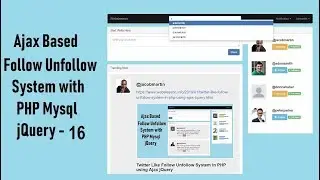 Ajax Based Follow Unfollow System with PHP Mysql jquery - 16