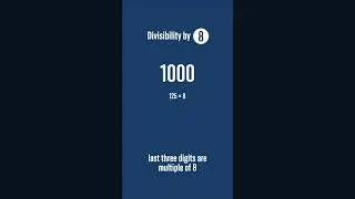 Test for Divisibility by 8 | Check the last 3 digits