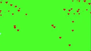 Romantic Falling Heart Green Screen