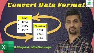 Convert Text to Number | Convert Number to Text | 3 easy ways