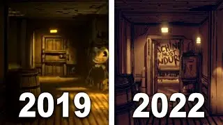 BATDR: Trailer 2019 Vs Game Location in Bendy and the Dark Revival (Comparison)