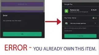 in app purchase  - Error you already own this item - Solved