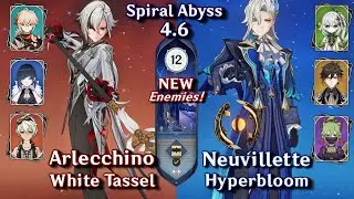 C0 Arlecchino Vaporize & C0 Neuvillette Hyperbloom | NEW Spiral Abyss - Floor 12 9 Stars | Genshin