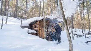 Землянку засыпало снегом | Новые гости | Готовлю суп Фо Бо