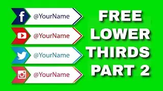 Free lower third with green screen 2 (social media lower thirds)