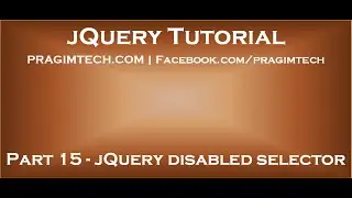 jQuery disabled selector