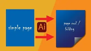 Create a Page Curl | folding Effect in Adobe Illustrator #curleffect