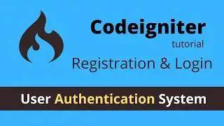 User registration and login - CodeIgniter 3 Tutorial