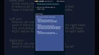 What are the different types of JOINS in SQL? | SQL Interview Questions & Answers | 