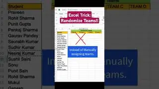 Excel Trick: Randomize Teams!! 