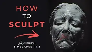 How to sculpt a POWERFUL female portrait in Zbrush - Silent timelapse pt1