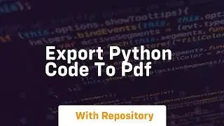 export python code to pdf