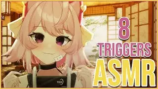 [ASMR] 8 Triggers for Relaxing Sleep - No talking | Catgirl Vtuber🐱