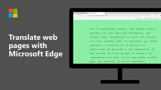 How to translate a web page using the Microsoft Edge Browser!