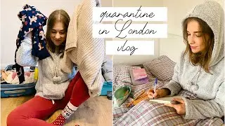 Quarantine in London vlog: Unpacking our suitcases & morning journaling session (cozy winter vlog)