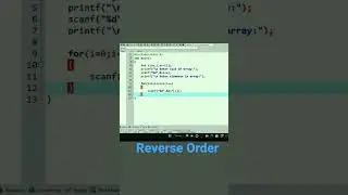 C program to print Array Elements in Reverse Order
