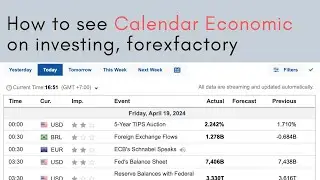 How to see Economic Calendar on Investing and Forexfactory