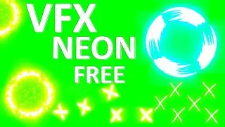 GLOWING LOOP 2D ELEMENTS FREE DOWNLOAD Footage Green Screen