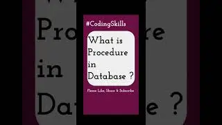 What is Procedure in Database | Coding Skills