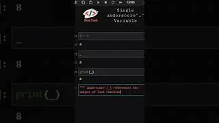 Python | single underscore variable