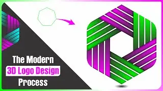 Modern Polygon Logo Design Tutorial | 3D Effect Shape Ayan Graphics