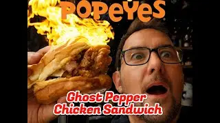 Trying Popeyes Ghost Pepper Chicken Sandwich during the Pinball Expo 2024