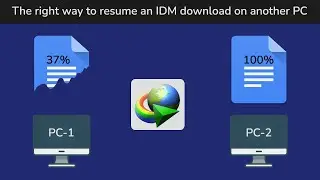 The right way to resume an IDM download on another PC.