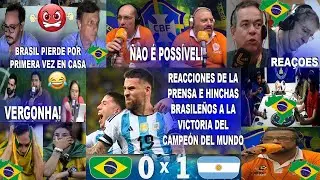 PRENSA E HINCHAS BRASILEÑOS REACCIONAN A BRASIL 0-1 ARGENTINA CON DE OTAMENDI - EL CAMPEÓN PRESENTE