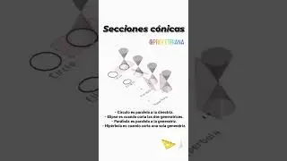 Secciones cónicas en  #geometríadescriptiva #universidad #geometry #formasgeometricas #educacion