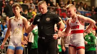 U15 L. Kelly (USA) vs L. Estrada (MEX) 57kg. Freestyle youth boys wrestling.