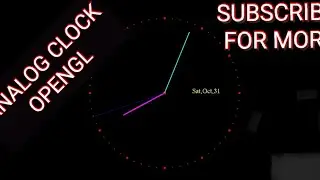 OPENGL CLOCK|C/C++ PROJECT WITH SOURCE CODE |ANALOG CLOCK|