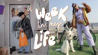 a week in my life: pilates, errands, work, bike riding with my dog 🐕 | Life in Seoul vlog