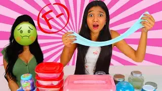 My MOM GRADES my SLIME COLLECTION!! HELP!!!!