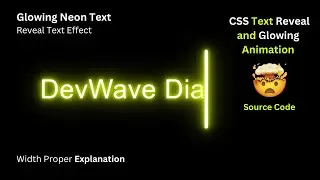 Easy CSS Glowing Text Reveal Animation | CSS Text Glowing Animation | CSS Text-Shadow