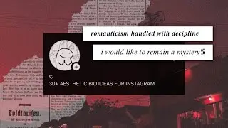 30+ Aesthetic Bio Ideas for Instagram | Aesthetic Bio Ideas for Instagram 2024 🎧🫶🏻✨