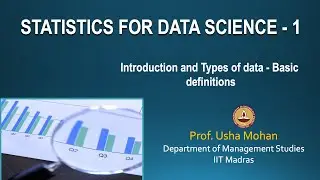 Lecture 1.1 - Introduction and Types of Data - Basic definitions