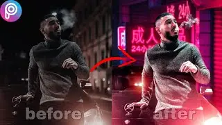 Picsart Editing Tutorial | How To Edit Photo Cyberpunk (Changing Background)