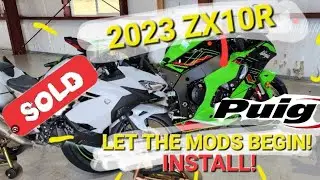 Sold the 400! 2023 ZX10R Fender Eliminator Install & Puig Z Windscreen!