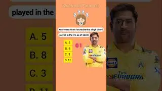 "MS Dhoni IPL Finals Quiz 2024"