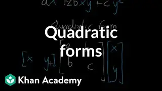 Expressing a quadratic form with a matrix