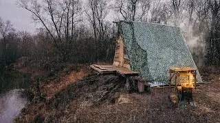 СТРОИМ БАНЮ У РЕКИ В СЕЗОН ДОЖДЕЙ | ДИКИЕ ЖИВОТНЫЕ ОКРУЖИЛИ ПОСТРОЙКУ | ПЛОВ В КАЗАНЕ | Часть 6