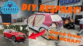 DIY FULL RESPRAY in a SHED! £200 Mk5 Golf rebuilt and resprayed!