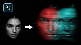 Double Color Exposure Effect in Photoshop #Shorts