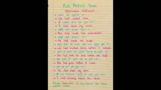 Affirmative Sentences - Past Perfect Tense in Hindi #shorts#shortvideo#trending#viral#subscribe