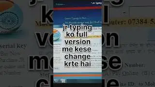 How to convert jr typing 9.2 full version 2022 / jr typing ka full version or serail  key #ytshorts