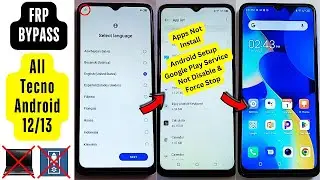 All Tecno Android 12/13 Frp Bypass/Unlock -Apps Not Disable & Force Stop Solution Without Pc Method