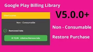 [New version 5] In-App Purchase Remove Ads  non-consumable -   2022 and Restore Purchase